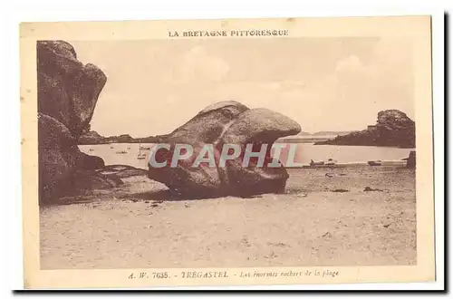 Tregastel Cartes postales Les enormes rochers de la plage