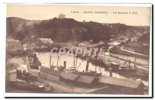 Saint Brieuc Cartes postales Le bassin a flot (bateaux trains)