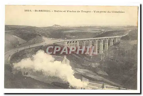 Saint Brieuc Cartes postales Vallee et viaduc de Toupin Vue prise du cimetiere