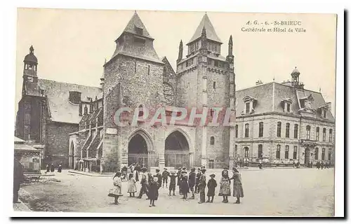 Saint Brieuc Ansichtskarte AK Cathedrale et hotel de ville