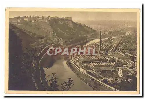 Besancon Ansichtskarte AK Vue sur la citadelle le Doubs et la ville (usines)