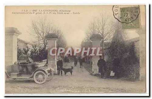La Couronne Cartes postales Cantonnement du 8e genie (TSF) au penitencier Entree RaRe (automobile)