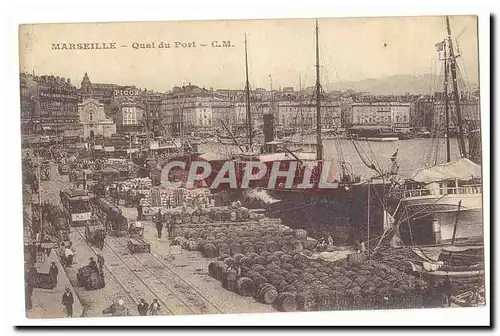 Marseille Cartes postales Quai du port (tres animee bateaux)