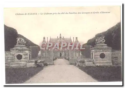 Sceaux Cartes postales Le chateau pris du cote du pavillon des groupes et grille d'honneur
