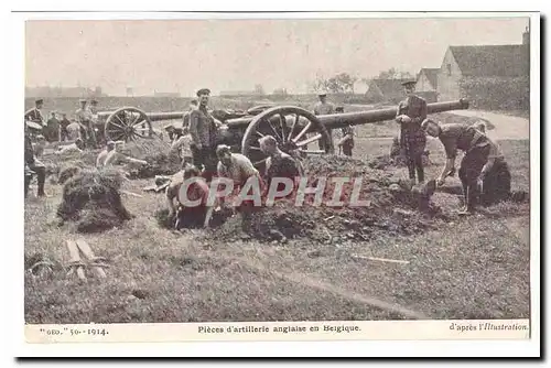 Guerre 1914-1918 Ansichtskarte AK Pieces d&#39artillerie anglaise en Belgique