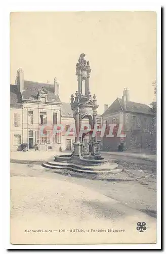 Autun Cartes postales La fontaine St LAzare