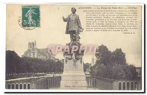 Auxerre Cartes postales La statue de Paul Bert