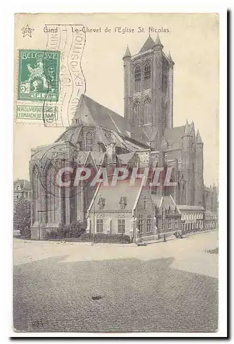 Gand Gent Cartes postales Le Chevet de l'eglise St Nicolas