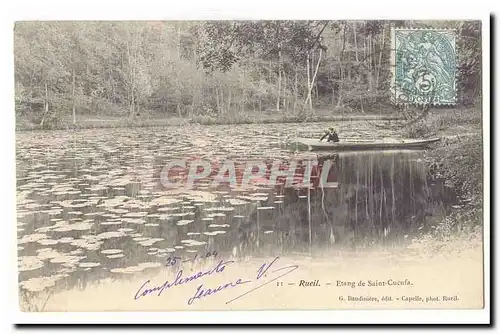 Rueil Cartes postales Etang de Saint Cucufa (barque)