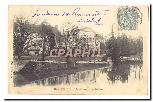 Romorantin Cartes postales Le square et le theatre