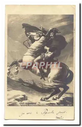 Musee de Versailles Cartes postales Napoleon Bonaparte traversant les Alpes 1800