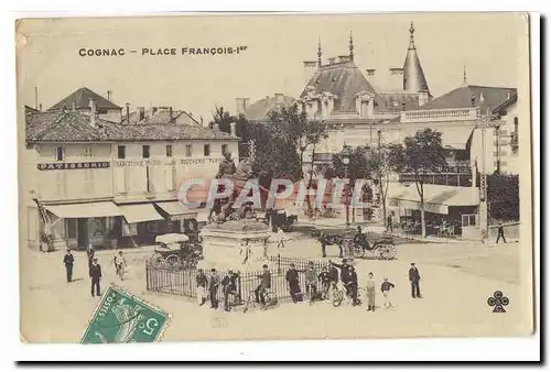 Cognac Ansichtskarte AK Place Francois 1er (tres animee)