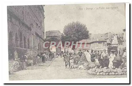 Orange Cartes postales La foire aux oignons (reproduction)