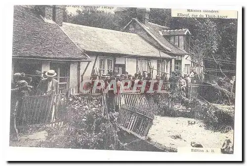 Elbeuf Cartes postales Maisons inondees rue du Thit Anger (reproduction)