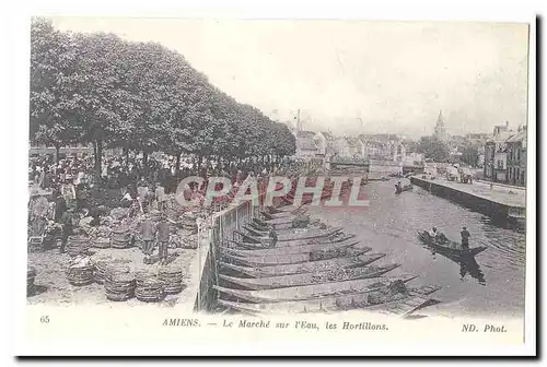 Amiens Ansichtskarte AK Le marche sur l&#39eau les Hortillons (reproduction)