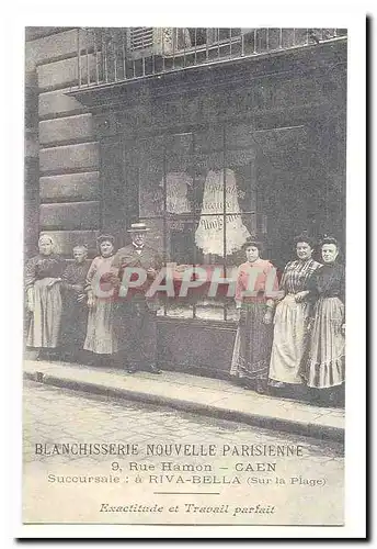 Caen Cartes postales Blanchisserie Nouvelle parisienne 9 rue Hamon Caen Exactitude et travail parfait (reproduct