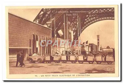 Paris Cartes postales Un petit train electrique de l&#39exposition (Exposition universelle 1937)