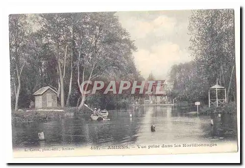 Amiens Ansichtskarte AK Vue prise das les hortillonnages