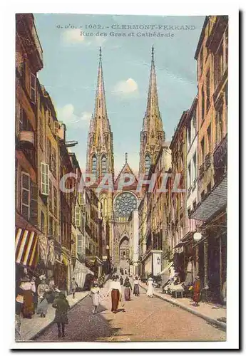 Clermont Ferrand Cartes postales Rue des gras et cathedrale