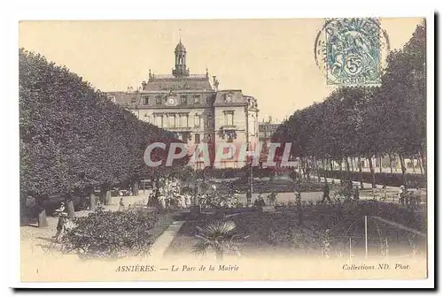 Asnieres Cartes postales Le parc de la mairie (animee)