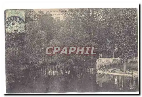 Montgeron Ansichtskarte AK Vue sur l&#39Yerre La passerelle du moulin de Senlis (lavandieres lavoir)