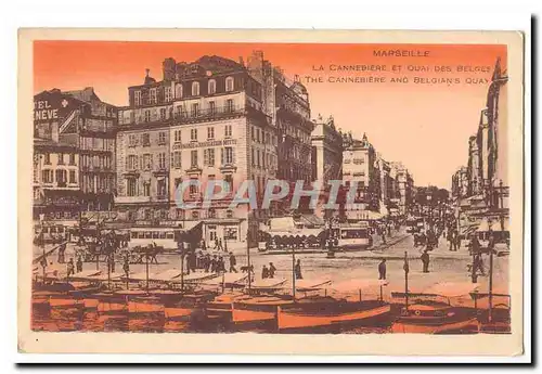 Marseille Cartes postales La cannebiere et qui des belges (animee)