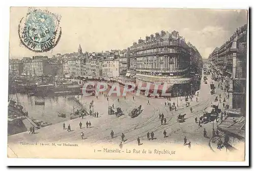 Marseille Ansichtskarte AK La rue de la republique (La SAmaritaine)