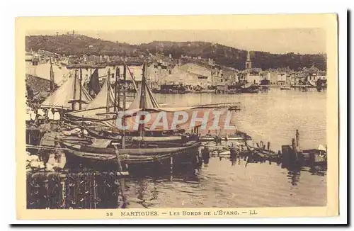 Martigues Cartes postales Les bords de l&#39etang (bateaux)