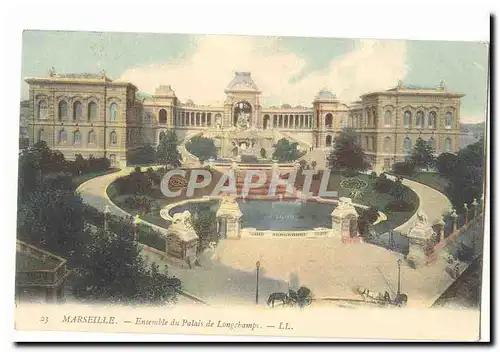 Marseille Cartes postales Ensemble du palais de Longchamp