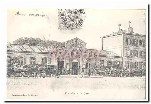 Pontoise Cartes postales La gare (reproduction)