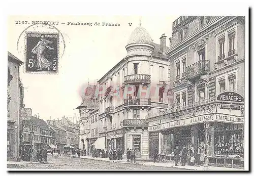 Belfort Cartes postales Faubourg de France (reproduction)