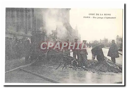 Crue de la Seine Ansichtskarte AK Paris une pompe d&#39epuisement (reproduction)