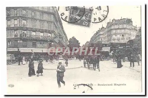 Paris Ansichtskarte AK Boulevard Margenta (autobus) (reproduction)