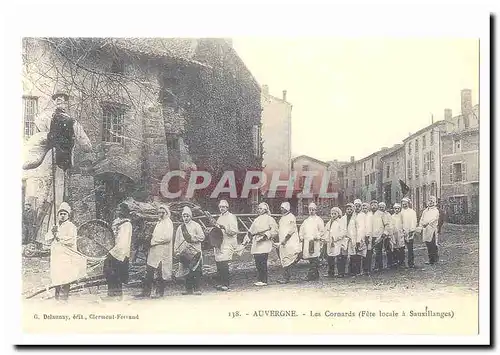Auvergne Cartes postales Les cornards (fete locale a Sauxillanges) (reproduction)