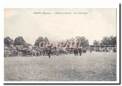 Craon (Mayenne) Cartes postales Champ de courses Les automobiles (reproduction)