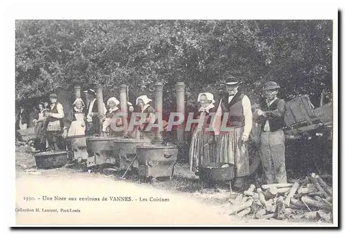 Cartes postales Une noce aux environs de Vannes Les cuisines (reproduction)