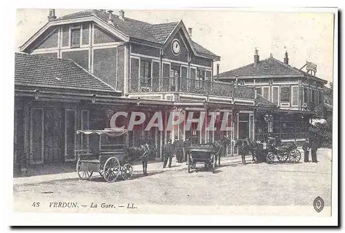 Verdun Cartes postales La gare (reproduction)