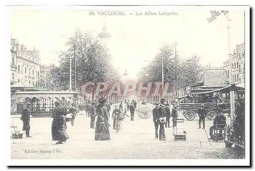 Toulouse Cartes postales Les allees Lafayette (reproduction)