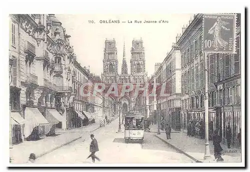 Orleans Cartes postales La rue Jeanne d&#39arc (reproduction)