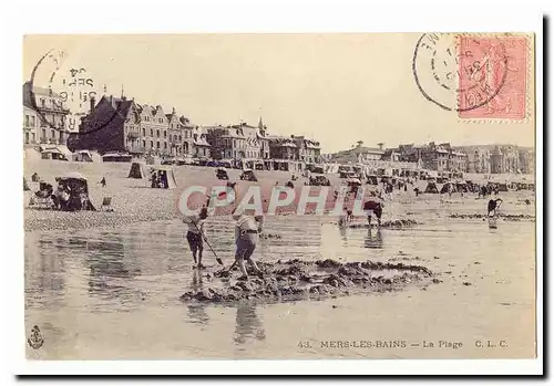 Mers les Bains Cartes postales La plage (animee)