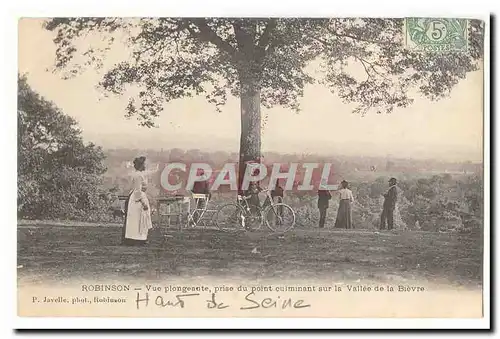 Robinson Cartes postales Vue plongeante prise du point culminant sur la vallee de la Bievre (tres animee cyclist