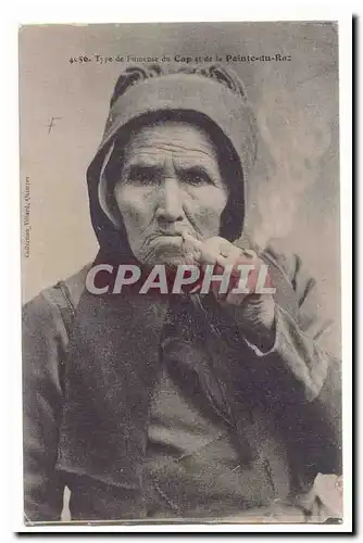 Cartes postales Type de fumeuse du Cap et de la Pointe du Raz