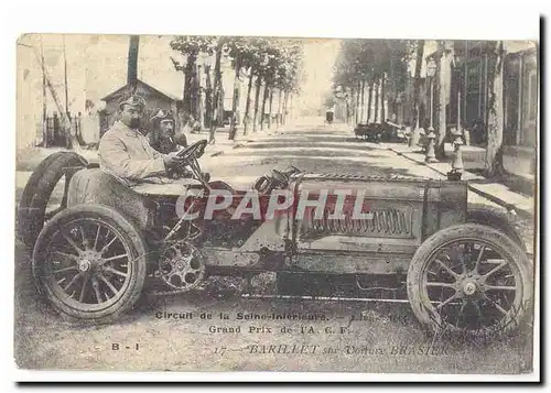 Circuit de la Seine Inferieure Cartes postales Grand prix de l�AcF Barvillet sur voiture Brasier