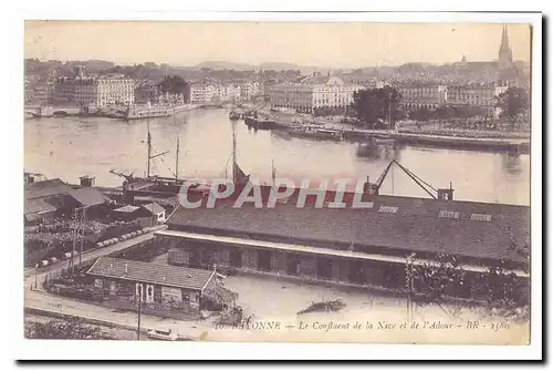 Bayonne Ansichtskarte AK Le confluent de la Nive et de l&#39Adour