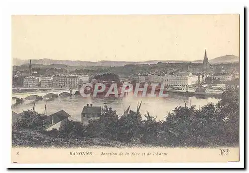 Bayonne Ansichtskarte AK Jonction de la Nive et de l&#39Adour