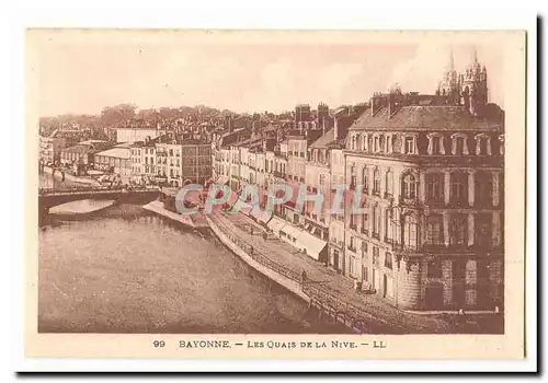 Bayonne Ansichtskarte AK Les quais de la Nive