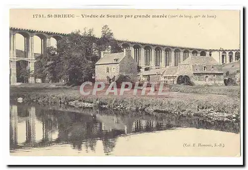 Saint Brieuc Ansichtskarte AK Viaduc de Souzin par grande maree (300m de long 40m de haut)