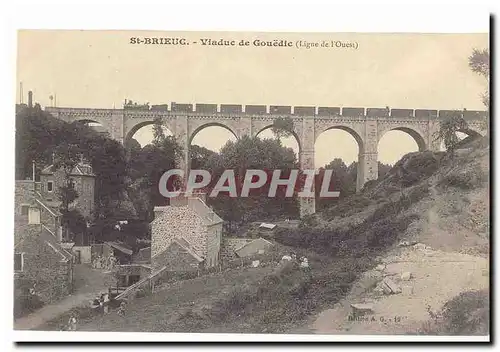 Saint Brieuc Ansichtskarte AK Viaduc de Gouedic (ligne de l�ouest) (train)