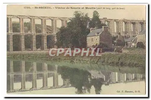 Saint Brieuc Cartes postales Viaduc de Souzin et Moulin (300m de long 40m de haut)