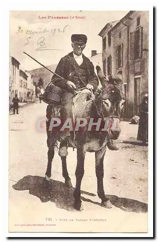 Les Pyrenees Cartes postales Type de paysan pyreneen (ane donkey) TOP